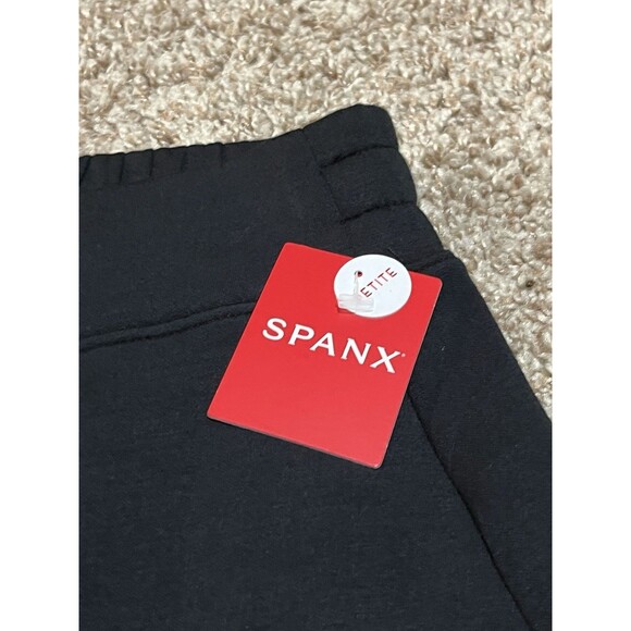 NWT Spanx Air Essentials Cropped Wide Leg Pants Petite Women’s Large Very Black - Picture 4 of 12